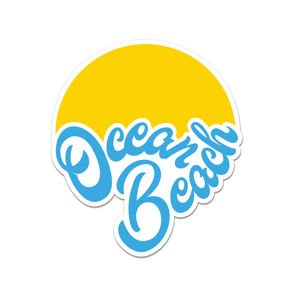 Sunny Ocean Beach Sticker